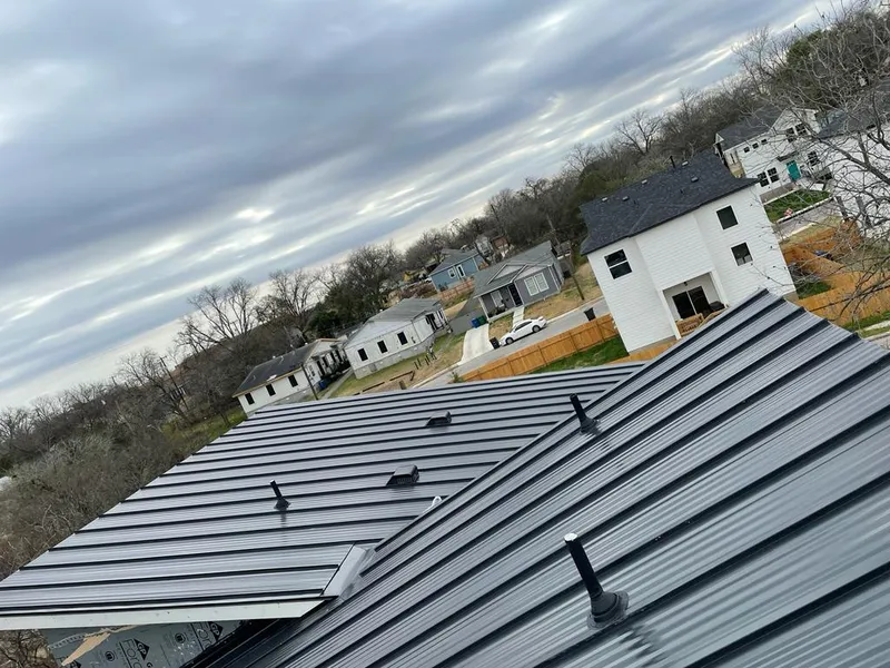 Standing seam metal roof panels with vents for Skylight Repair in Storm Lake